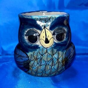 Guate Mayanke Coffee Signed Handmade Guatemala Mayan Art Pottery Mug Cup OWL